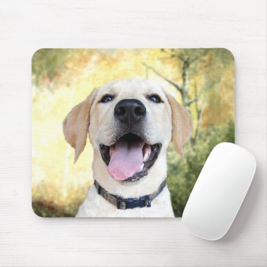 Happy Yellow Lab Muismat (Met muis)