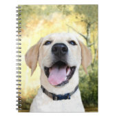 Happy Yellow Lab Notitieboek (Voorkant)