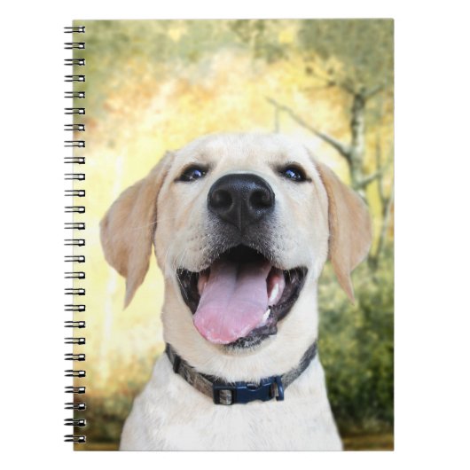 Happy Yellow Lab Notitieboek (Voorkant)