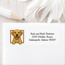 Happy Yellow Labrador Retriever Retouradres