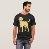Happy Yellow Labrador Retriever T-shirt (Voorkant volledig)