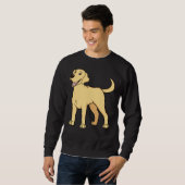 Happy Yellow Labrador Retriever Trui (Voorkant volledig)