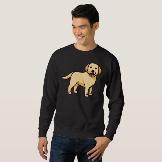 Happy Yellow Labrador Trui (Voorkant volledig)