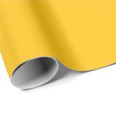 Happy Yellow Minimal Wrapping Paper Roll Cadeaupapier (Rol Hoek)