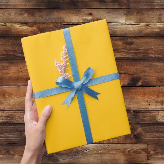 Happy Yellow Minimal Wrapping Paper Roll Cadeaupapier