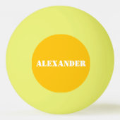 Happy Yellow Monster personaliseert ping Pong Ball (Achterkant)