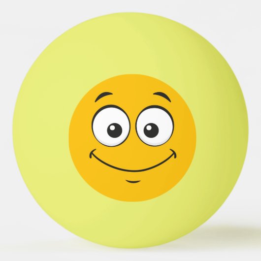 Happy Yellow Monster personaliseert ping Pong Ball (Voorkant)