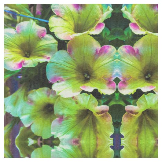 Happy Yellow Petunia Stof (Close Up)