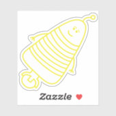 happy yellow robot Sticker (Vel)
