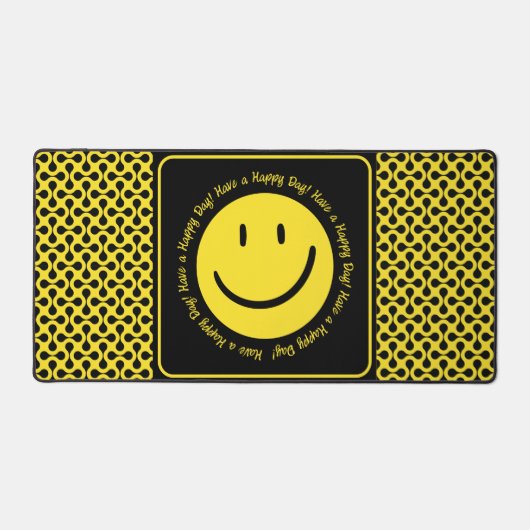 Happy Yellow Smile Desk Mat (Voorkant)