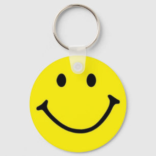 Happy Yellow Smile Face Sleutelhanger
