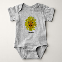 Happy Yellow Summer Flower op elke kleur Romper