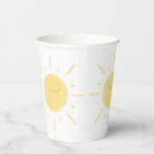 Happy Yellow Sun Gender Neutrale Party Papieren Bekers (Rechts)