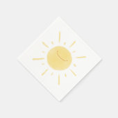 Happy Yellow Sun Gender Neutrale Party Servet (Hoek)