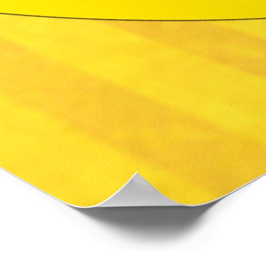 Happy Yellow Sun glimlachend Poster (Hoek)