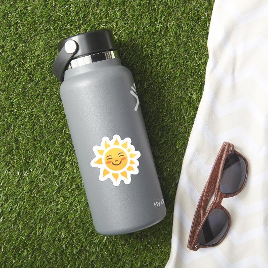 Happy Yellow Sun Schattige Sticker (HydroFlask Insitu)