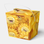 Happy Yellow Sunflower Bedankdoosjes (Achterkant)