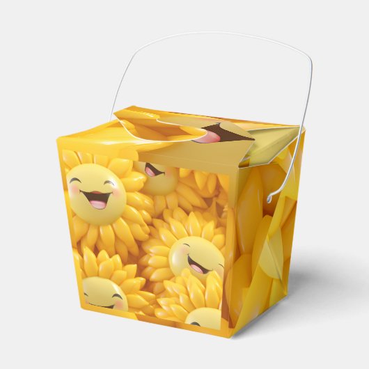 Happy Yellow Sunflower Bedankdoosjes (Voorkant Zijde)