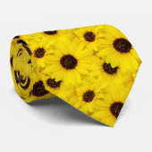 Happy Yellow Sunflower Stropdas (Opgerold)