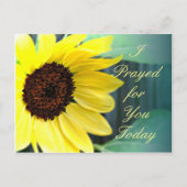 Happy Yellow Sunflower Thinking of You Briefkaart (Voorkant)