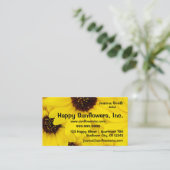 Happy Yellow Sunflower Visitekaartje (Staand voorkant)