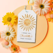 Happy Yellow Sunshine Baby shower Dank u Cadeaulabel