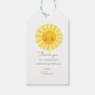 Happy Yellow Sunshine bedankt Gift Labels Cadeaulabel