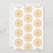 Happy Yellow Sunshine Boho Baby shower Kaart (Achterkant)