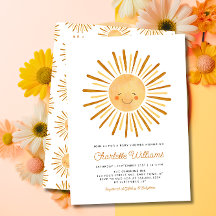 Happy Yellow Sunshine Boho Baby shower