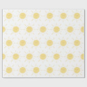 Happy Yellow Sunshine Cute Sun Illustratie Cadeaupapier (Vlak)