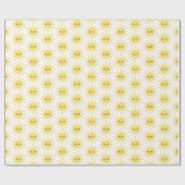 Happy Yellow Sunshine met een glimlachend gezicht Cadeaupapier (Vlak)