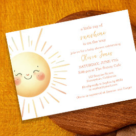 Happy Yellow Sunshine Schattige Boho Baby shower Kaart