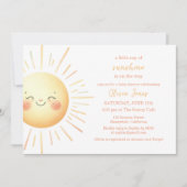 Happy Yellow Sunshine Schattige Boho Baby shower Kaart (Voorkant)