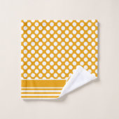 Happy Yellow & White, Polka Dot genaamd Bad Handdoek (Wasdoekje)