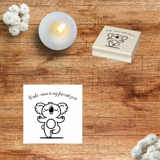 Happy Yoga Koala Stamp Rubberstempel