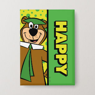 Happy Yogi Beer Button