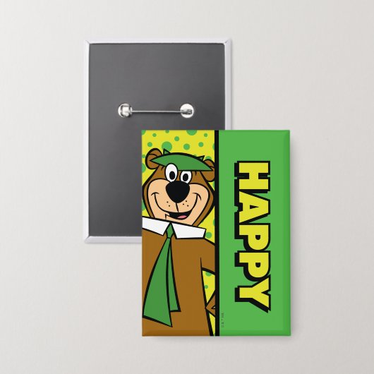 Happy Yogi Beer Button (Voorkant / Achterkant)