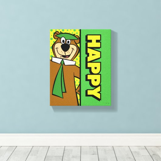 Happy Yogi Beer Canvas Afdruk (Insitu (Houten vloer))