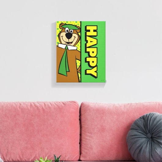 Happy Yogi Beer Canvas Afdruk (Insitu (Woonkamer))