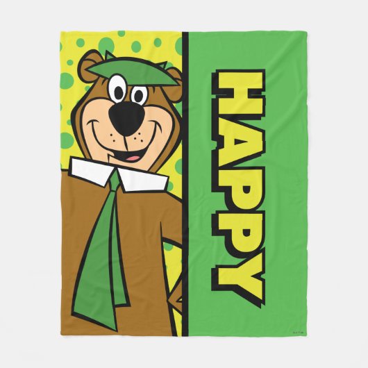 Happy Yogi Beer Fleece Deken (Voorkant)