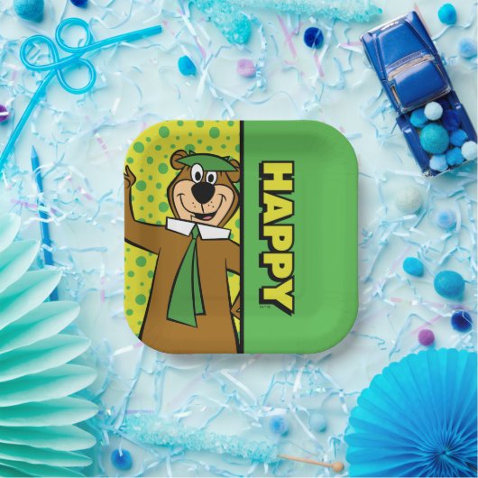 Happy Yogi Beer Papieren Bordje (Feest)