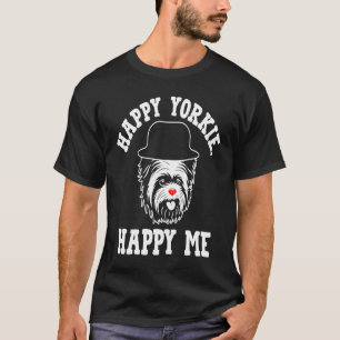 Happy Yorkie Happy Yorkshire Terrier Hondenras T-shirt
