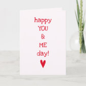 Happy You & me Day - Grappig Jubileum Quote Kaart (Voorkant)