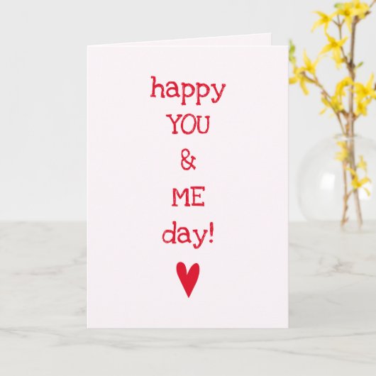 Happy You & me Day - Grappig Jubileum Quote Kaart (Gele Bloem)
