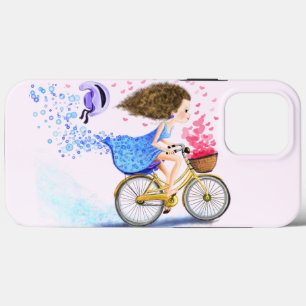 Happy Young Girl on a Bike - Romantische liefde Case-Mate iPhone Case