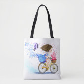 Happy Young Girl op een bijbel - Romantische liefd Tote Bag (Voorkant)