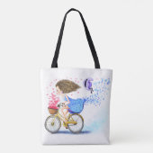 Happy Young Girl op een bijbel - Romantische liefd Tote Bag (Achterkant)