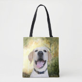 Happy young yellow lab tote bag (Voorkant)