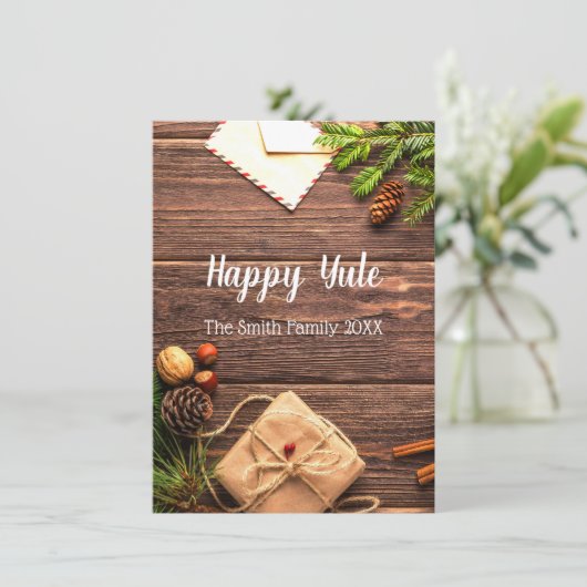 Happy Yule Aankondiging (Staand voorkant)