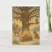 Happy Yule Feestdagen Kaart (Voorkant)